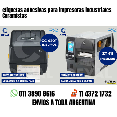 etiquetas adhesivas para impresoras industriales Ceramistas
