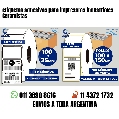 etiquetas adhesivas para impresoras industriales Ceramistas