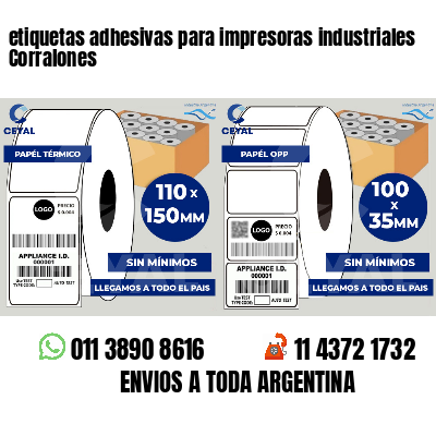 etiquetas adhesivas para impresoras industriales Corralones