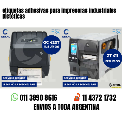 etiquetas adhesivas para impresoras industriales Dietéticas