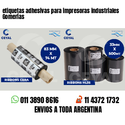 etiquetas adhesivas para impresoras industriales Gomerías