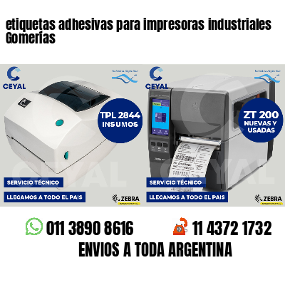 etiquetas adhesivas para impresoras industriales Gomerías