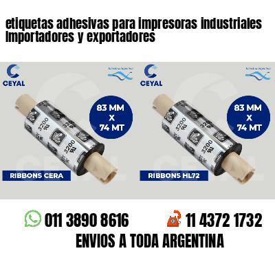etiquetas adhesivas para impresoras industriales Importadores y exportadores