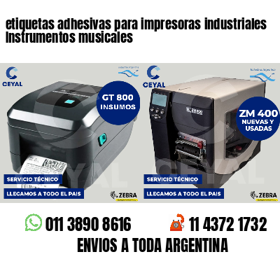 etiquetas adhesivas para impresoras industriales Instrumentos musicales