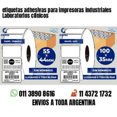 etiquetas adhesivas para impresoras industriales Laboratorios clínicos