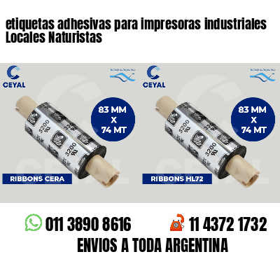etiquetas adhesivas para impresoras industriales Locales Naturistas