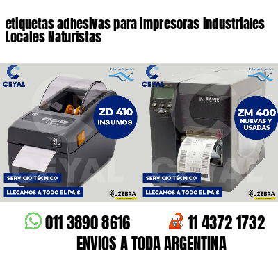 etiquetas adhesivas para impresoras industriales Locales Naturistas