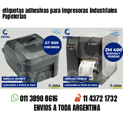 etiquetas adhesivas para impresoras industriales Papelerías