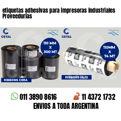 etiquetas adhesivas para impresoras industriales Proveedurías