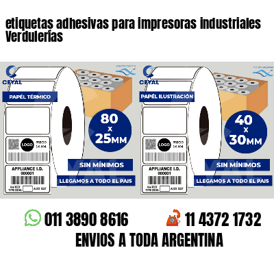 etiquetas adhesivas para impresoras industriales Verdulerías