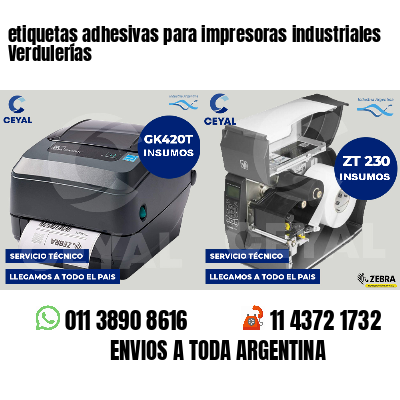etiquetas adhesivas para impresoras industriales Verdulerías