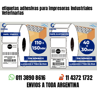 etiquetas adhesivas para impresoras industriales Veterinarias