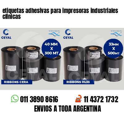 etiquetas adhesivas para impresoras industriales clinicas