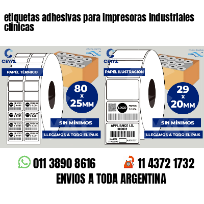 etiquetas adhesivas para impresoras industriales clinicas