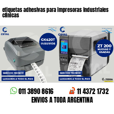etiquetas adhesivas para impresoras industriales clinicas