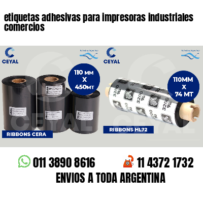 etiquetas adhesivas para impresoras industriales comercios