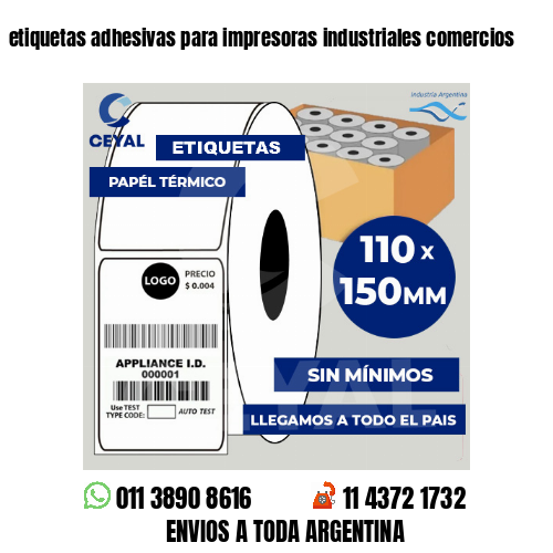 etiquetas adhesivas para impresoras industriales comercios