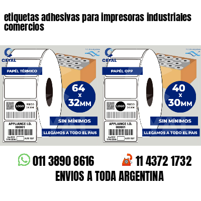etiquetas adhesivas para impresoras industriales comercios