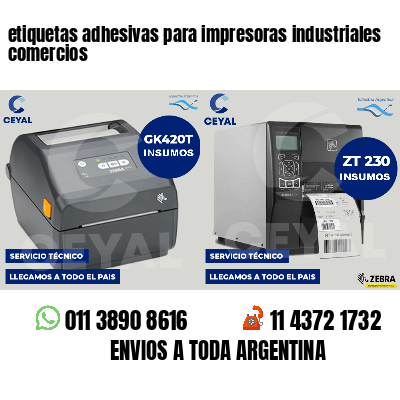 etiquetas adhesivas para impresoras industriales comercios