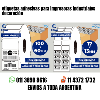 etiquetas adhesivas para impresoras industriales decoración