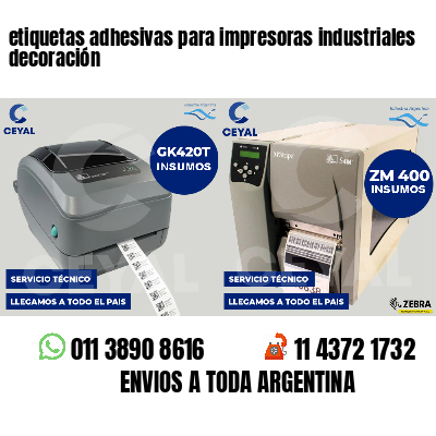 etiquetas adhesivas para impresoras industriales decoración