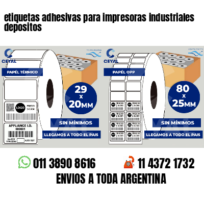 etiquetas adhesivas para impresoras industriales depositos
