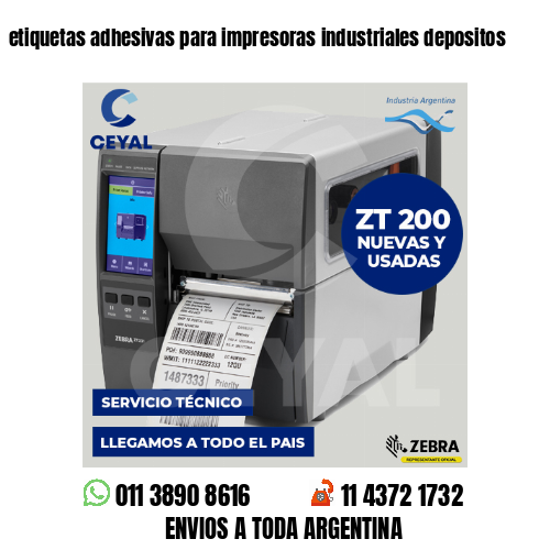 etiquetas adhesivas para impresoras industriales depositos