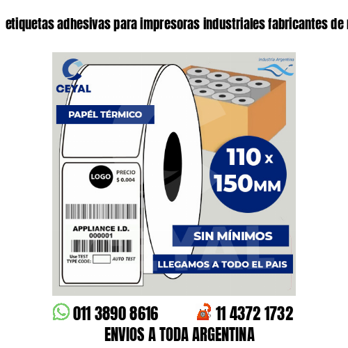 etiquetas adhesivas para impresoras industriales fabricantes de ropa