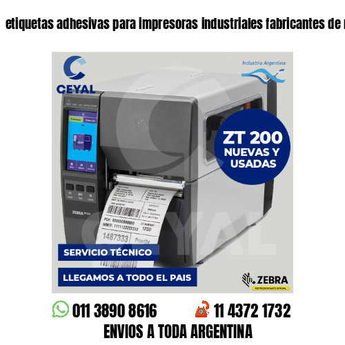 etiquetas adhesivas para impresoras industriales fabricantes de ropa