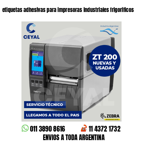 etiquetas adhesivas para impresoras industriales frigorificos