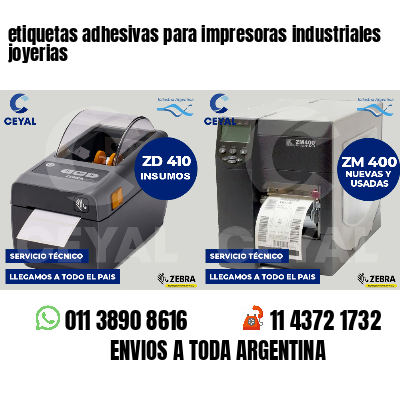 etiquetas adhesivas para impresoras industriales joyerias