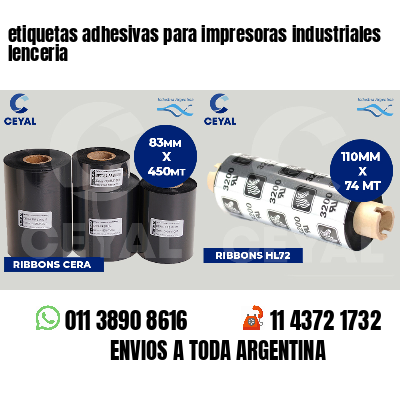 etiquetas adhesivas para impresoras industriales lenceria