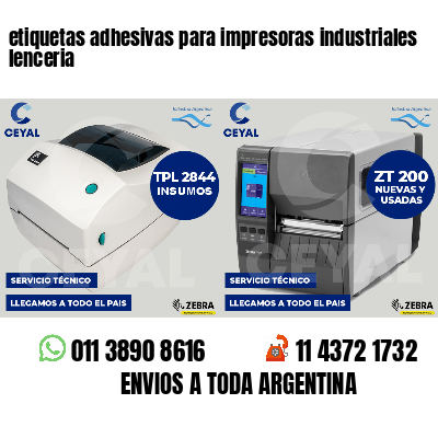 etiquetas adhesivas para impresoras industriales lenceria
