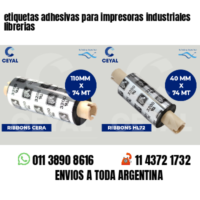 etiquetas adhesivas para impresoras industriales librerias