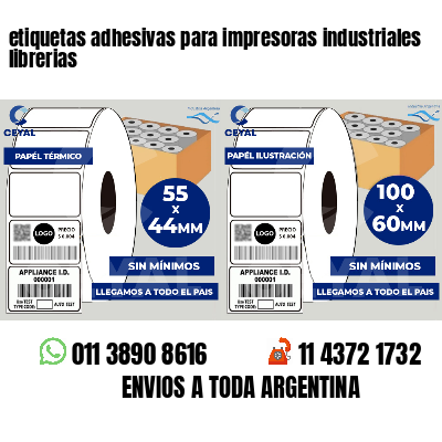 etiquetas adhesivas para impresoras industriales librerias