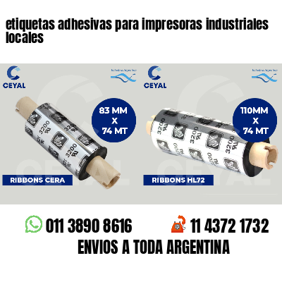 etiquetas adhesivas para impresoras industriales locales