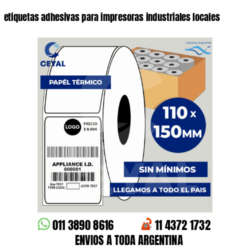 etiquetas adhesivas para impresoras industriales locales