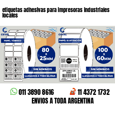 etiquetas adhesivas para impresoras industriales locales