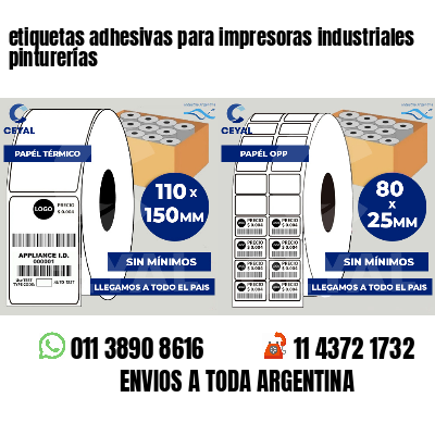 etiquetas adhesivas para impresoras industriales pinturerías