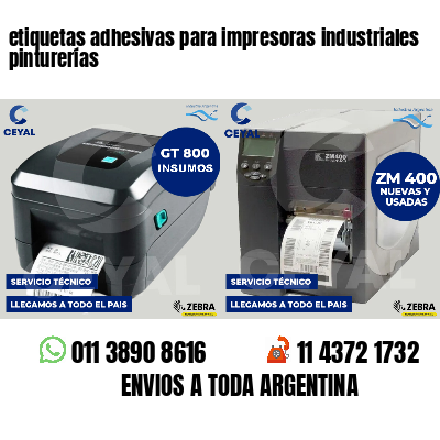 etiquetas adhesivas para impresoras industriales pinturerías