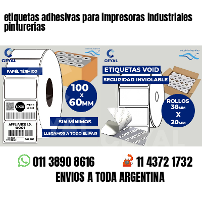 etiquetas adhesivas para impresoras industriales pinturerías