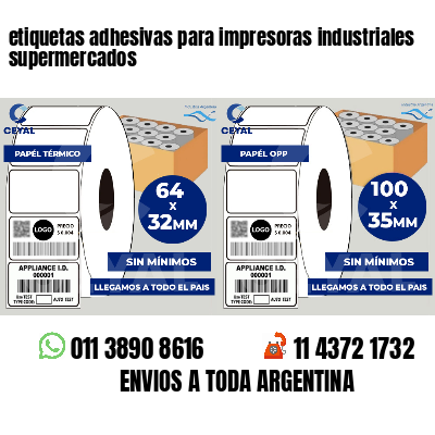 etiquetas adhesivas para impresoras industriales supermercados