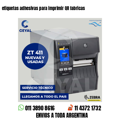 etiquetas adhesivas para imprimir QR fabricas