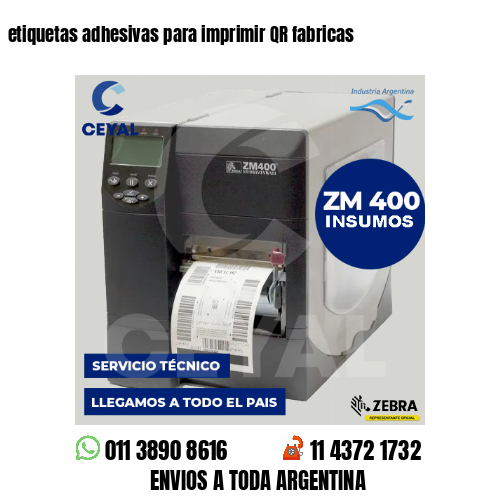 etiquetas adhesivas para imprimir QR fabricas