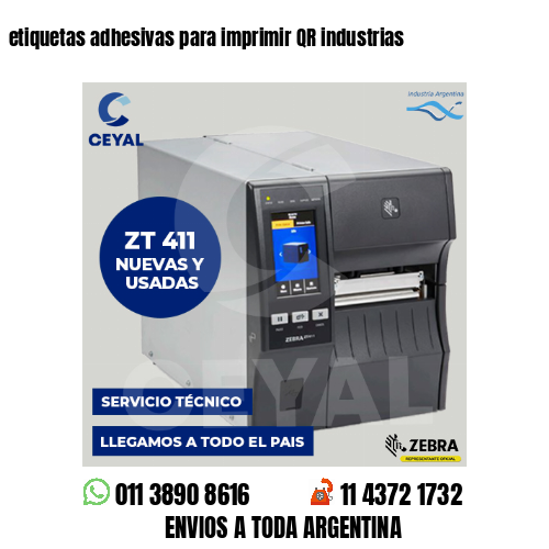 etiquetas adhesivas para imprimir QR industrias