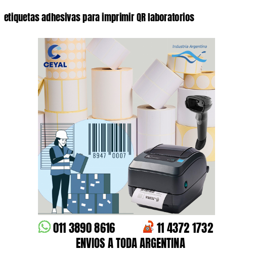 etiquetas adhesivas para imprimir QR laboratorios