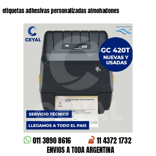 etiquetas adhesivas personalizadas almohadones