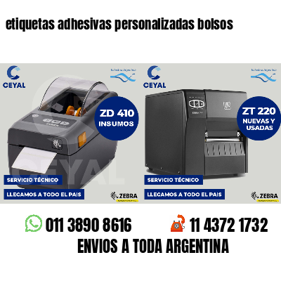 etiquetas adhesivas personalizadas bolsos