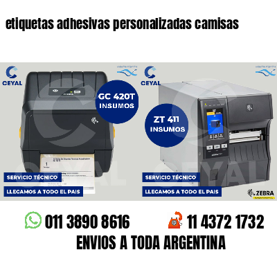 etiquetas adhesivas personalizadas camisas