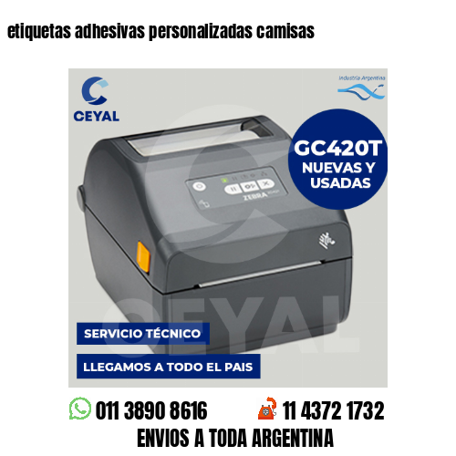 etiquetas adhesivas personalizadas camisas